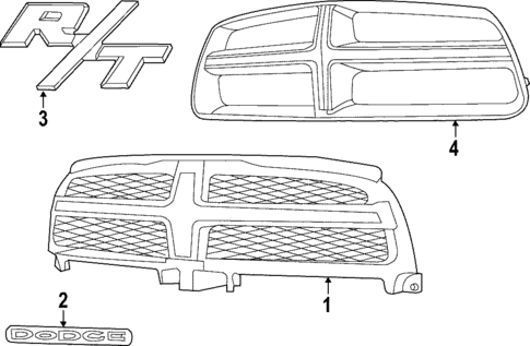 Grille & Components for 2013 Dodge Charger #0
