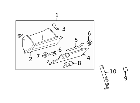 Glove Box for 2014 Chevrolet Camaro #0