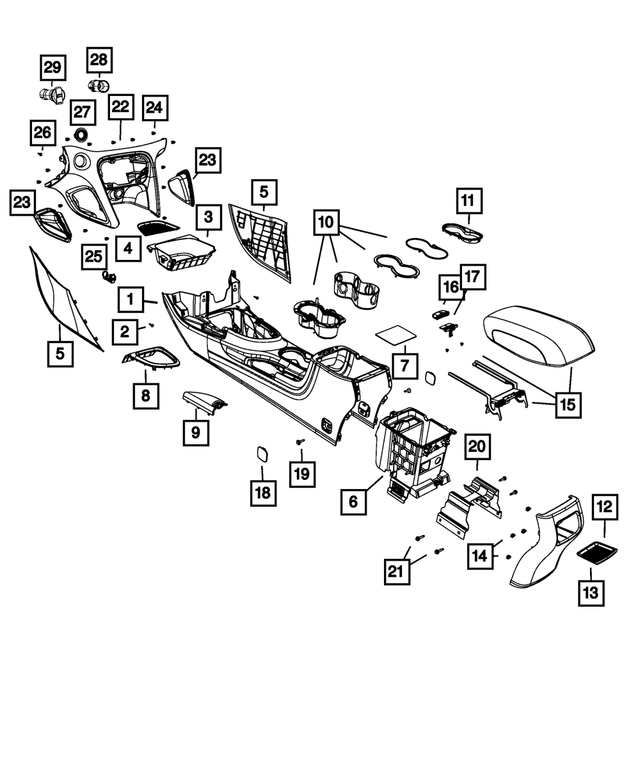 1VV751XLAE - Interior Trim: Storage Bin for Mopar Image