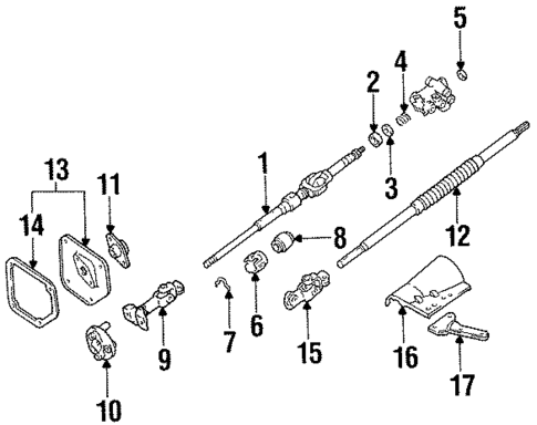Shaft & Internal Components for 1996 Lexus LX450 #0