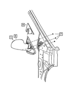 4894403AG - Doors and Related Parts: Outside, Rearview, Electric, Heated Mirror, Left for Mopar Image