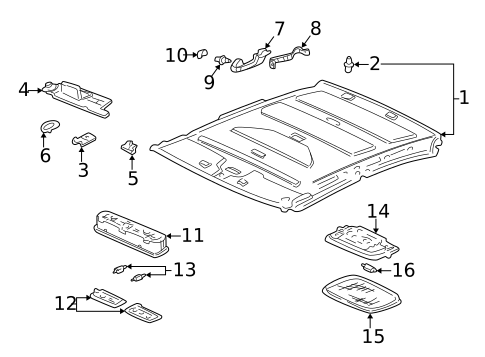 Interior Trim - Roof for 2004 Honda Civic #1