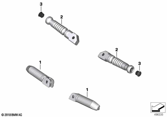 46719443047 - Design: Passenger Footrest, Left for BMW-Motorrad Image
