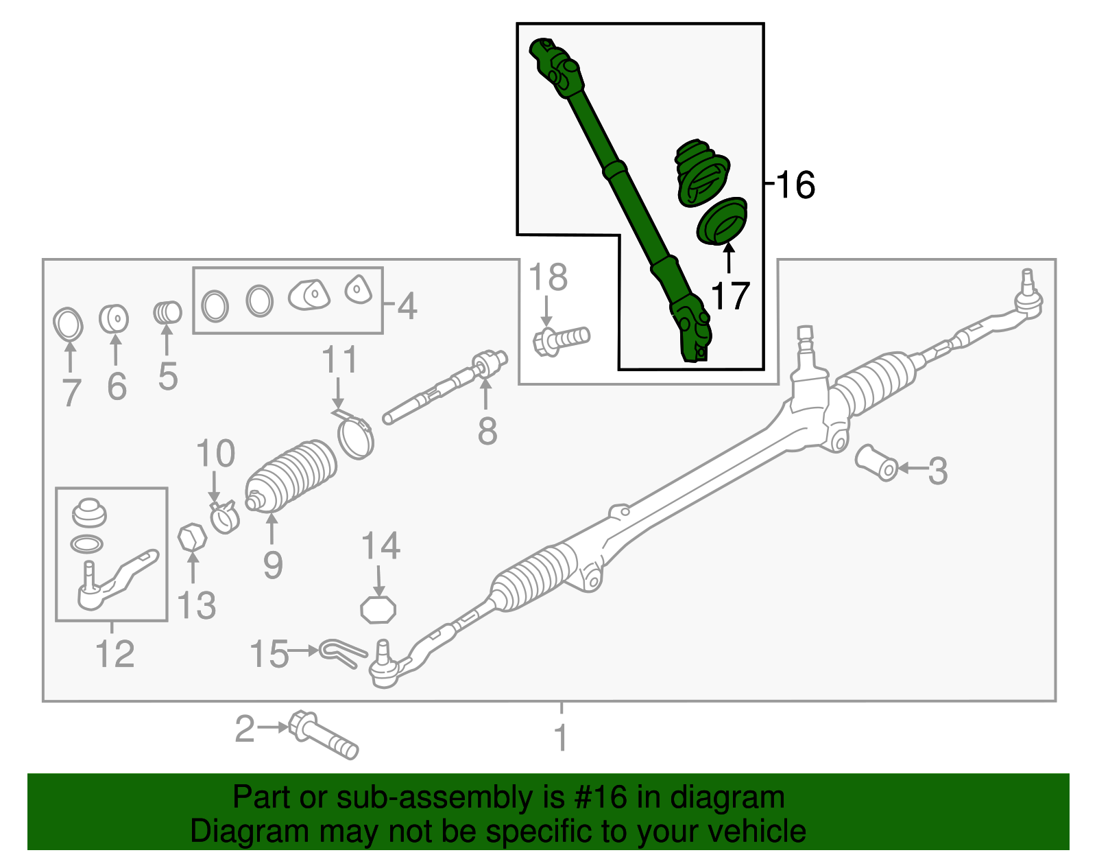 2013-2020 Toyota Intermediate Shaft SU003-11191 | Toyota