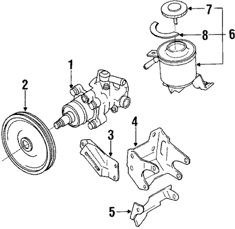 Pump & Hoses for 1995 Toyota 4Runner #0