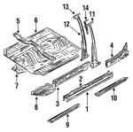 MB861414 - : Pillar Reinforced for Mitsubishi: Expo Image