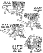 52121758AC - : Power Steering Pressure Hose for Mopar Image