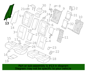 Autonation Range Rover LR095534 - High-Quality Bolster for 2018-2023 Land Rover Range Rover ...