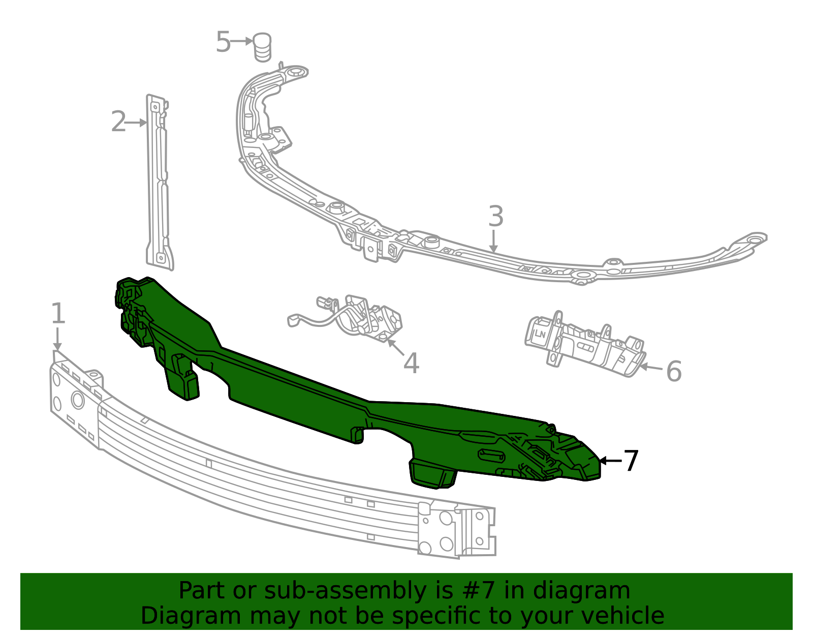 2024-2026 Buick Envista Bumper Impact Absorber 42745945 GM ...