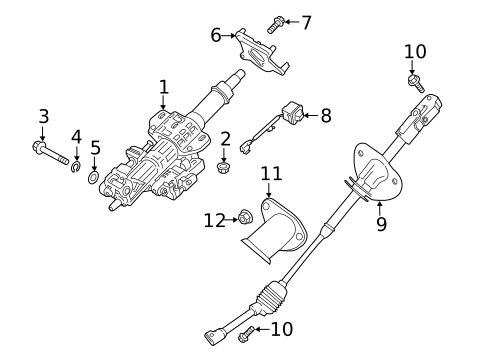 Steering Column Assembly for 2020 Kia K900 #0