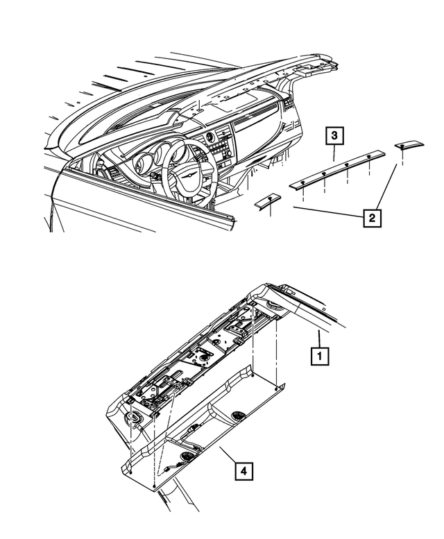 XQ63DX9AC - Interior Trim: Windshield Garnish Molding, Left for Mopar Image