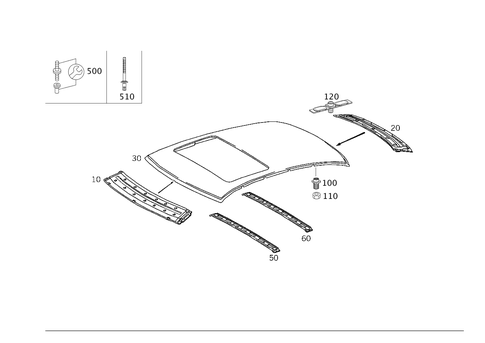 Roof for 2008 Mercedes-Benz CLK63 AMG #0