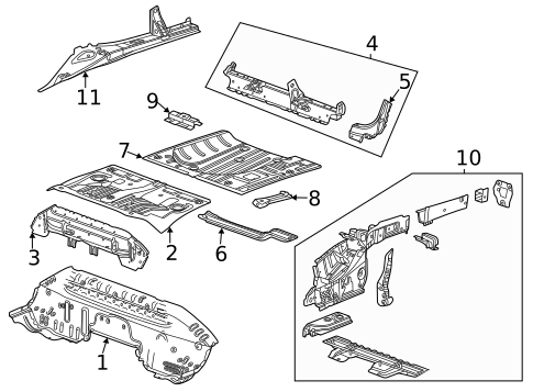 Rear Floor & Rails for 2024 Chevrolet Trailblazer #0