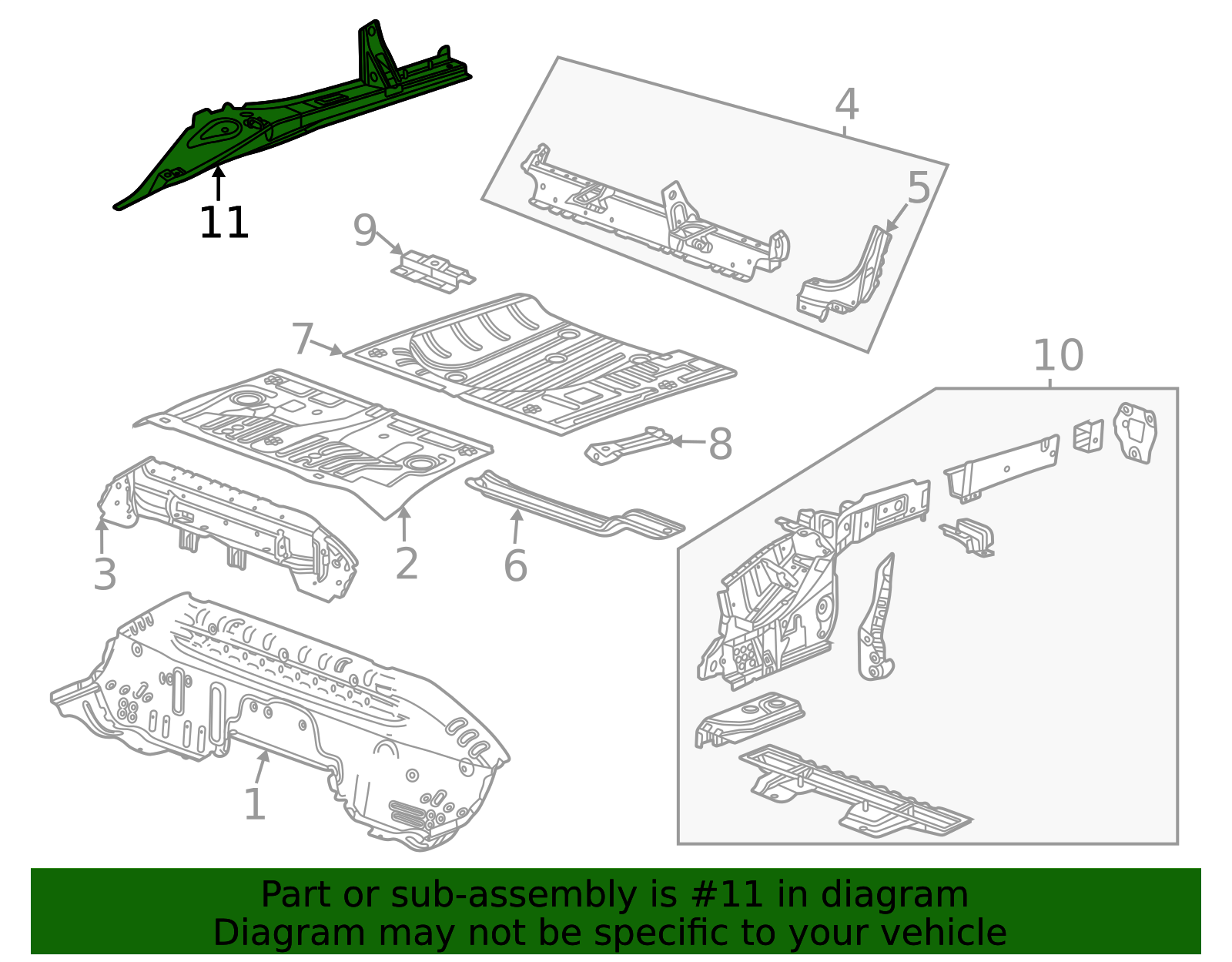 2020-2026 GM Upper Rail 60005843 GM | GMPartsDirect.com