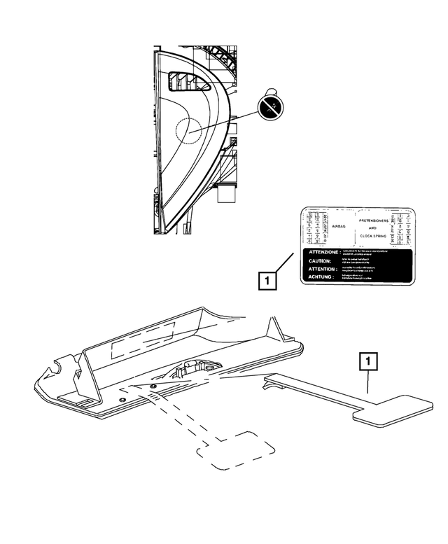 68121318AA - Labels: Air Bag Warning Label for Mopar Image image