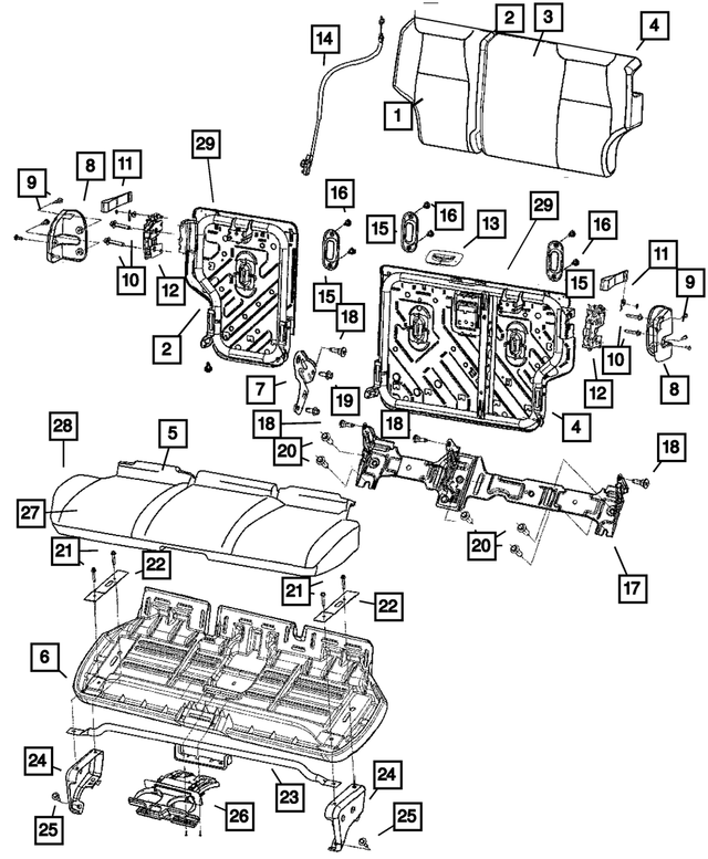 1JH171DVAA - : Rear Seat Back Cover for Mopar Image