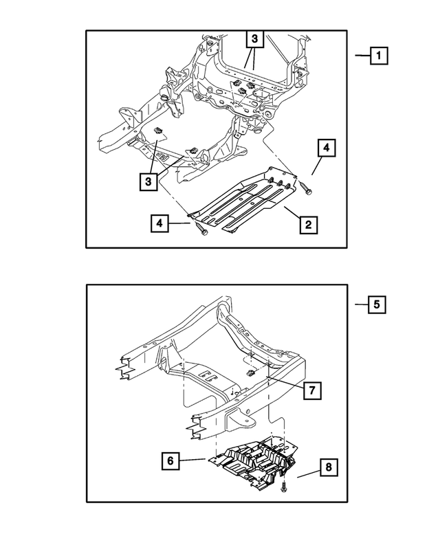 5104700AA - Mopar Accessories - Component Parts: Front Skid Plate for Mopar Image