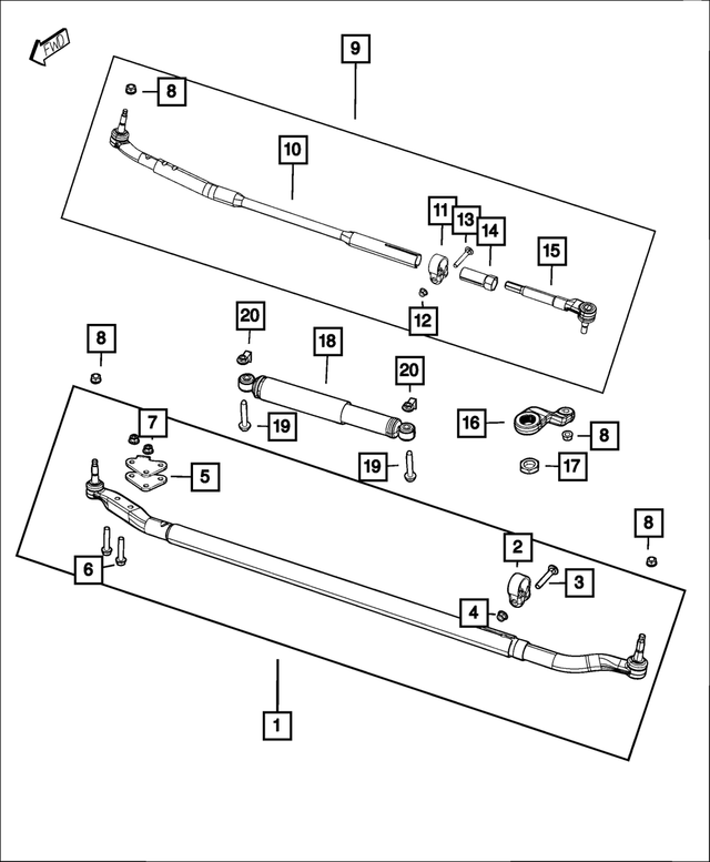 5154854AA - Steering: Tube Retaining Clamp for Mopar Image image