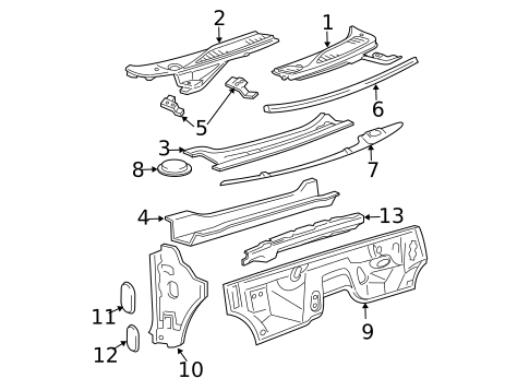 Cowl for 2006 Ford Expedition #0