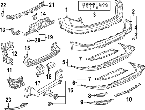 Bumper & Components - Rear for 2021 Audi Q8 #1