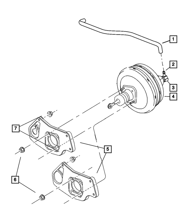 52128318AC - Service Brakes: Vacuum Supply Hose for Mopar Image