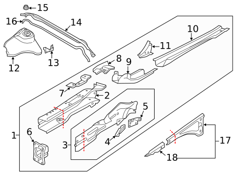 Structural Components & Rails for 2019 Audi A3 Quattro #0