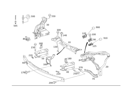 Front Reinforcement and Radiator Support for 2014 Mercedes-Benz E63 AMG #0