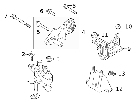 Engine & Trans Mounting for 2013 Mazda 2 #1