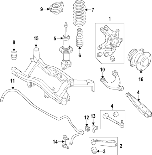 Rear Suspension for 2022 Subaru Legacy #0