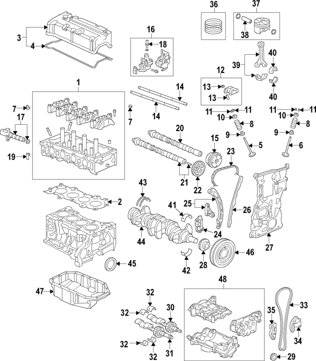 134325A2A00 - Engine: Gear for Acura Image