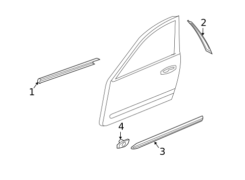 Exterior Trim - Front Door for 2009 INFINITI M35 #0