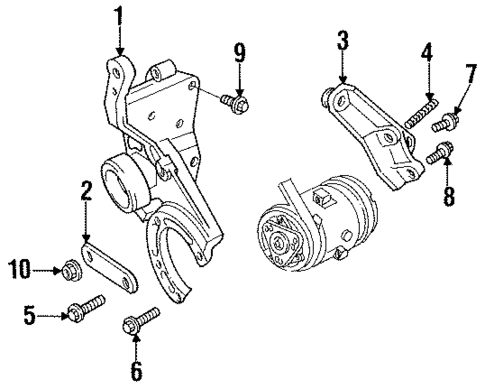 Compressor Mounting for 1992 Buick Skylark #0