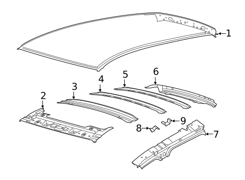 Roof & Components for 2025 Lincoln Corsair #0
