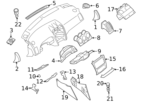 Instrument Panel for 2009 Nissan Altima #1