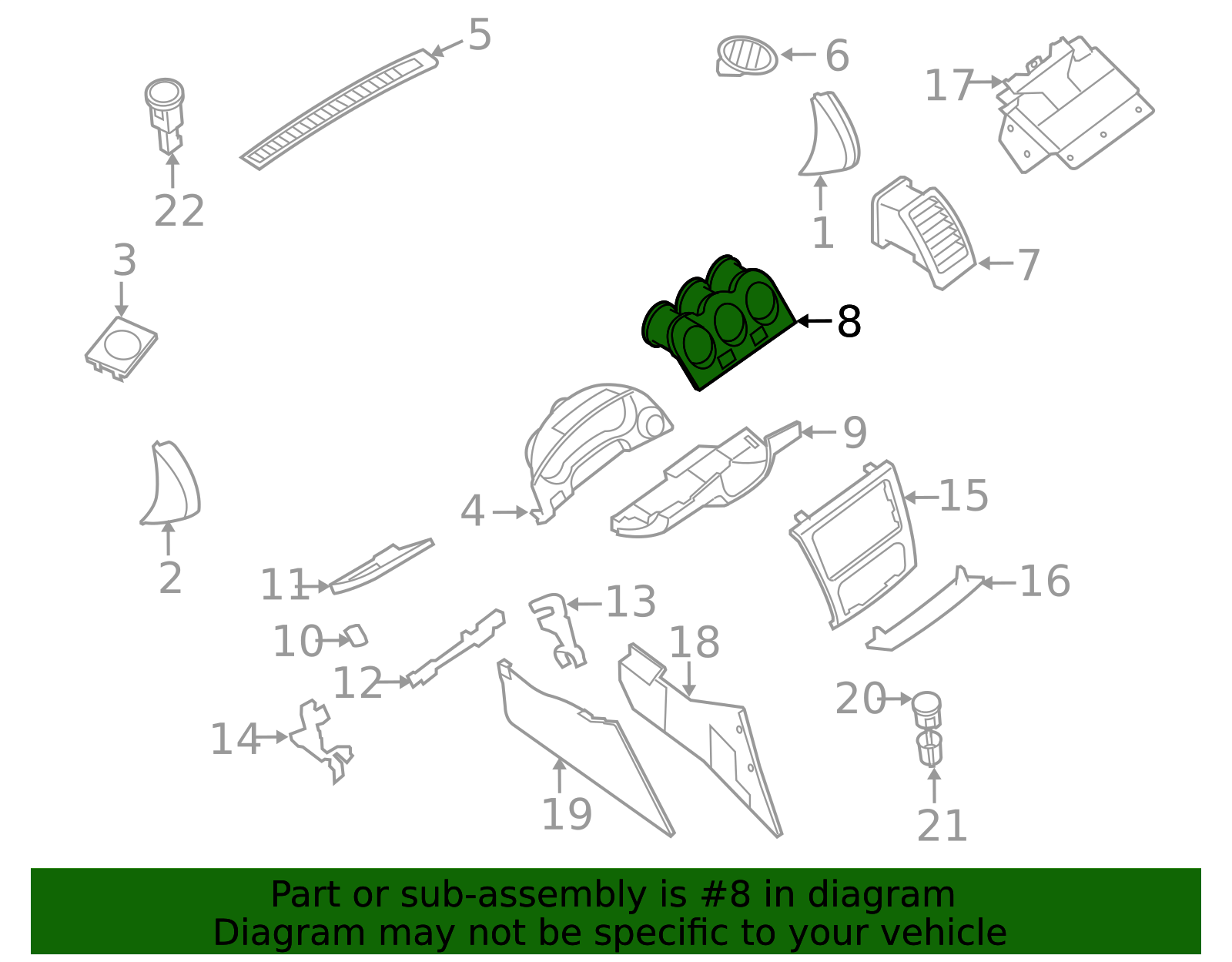 2007-2013 Nissan Altima Air Vent 68750-JA00A | Nissan Parts Plus