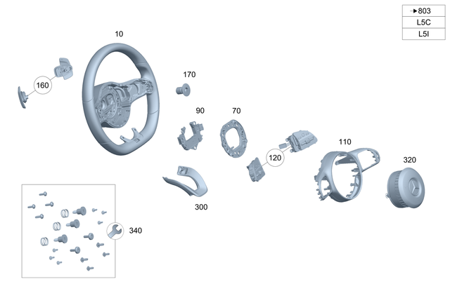 4608413 - Steering: Steering Wheel for Mercedes-Benz: 180A, 220a, A220, AMG GT 43, AMG GT 53, AMG GT 63, AMG GT 63 S, AMG GT 63 S E Performance, CLA250, CLA35 AMG, CLA45 AMG, CLA45 AMG S, CLS450, CLS53 AMG, E300, E350, E400, E43 AMG, E450, E53 AMG, E63 AMG S, GLC300, GLC43 AMG, GLC63 AMG, GLC63 AMG S Image image