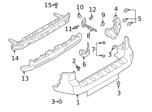 Bumper & Components - Rear for 2004 Subaru Baja #0