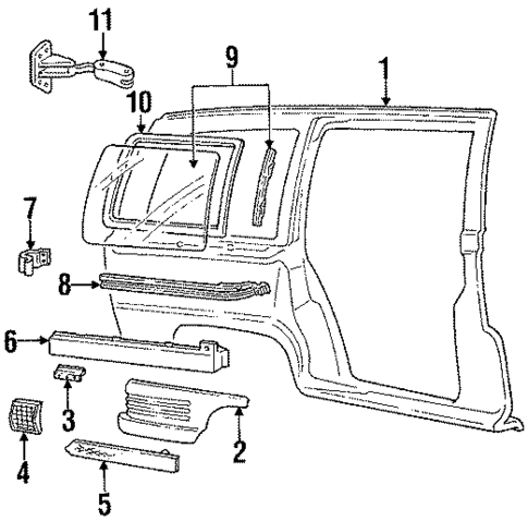 Side Panel for 1991 Pontiac Trans Sport #1