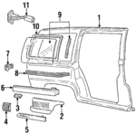 12369493 - Body: Side Panel for Chevrolet: Lumina APV | Oldsmobile: Silhouette | Pontiac: Trans Sport Image
