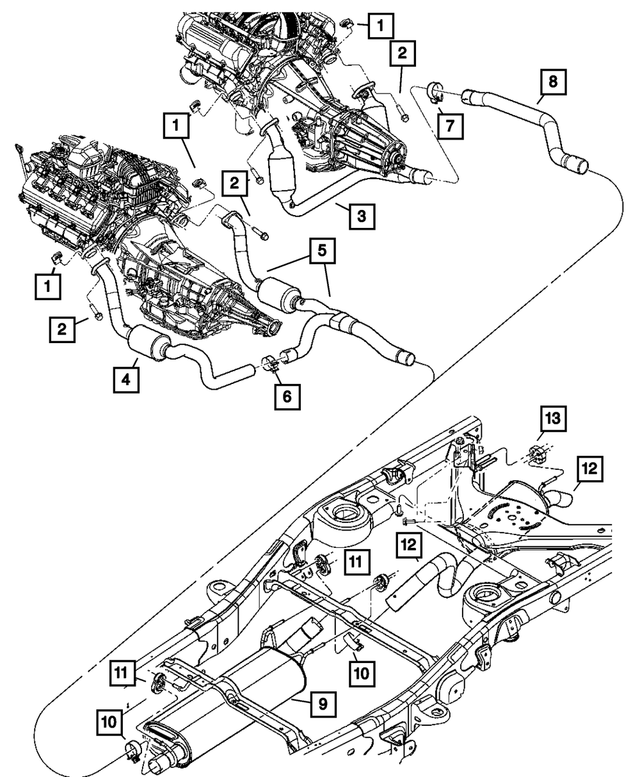 68027036AA - : Exhaust Muffler And Tailpipe for Mopar Image