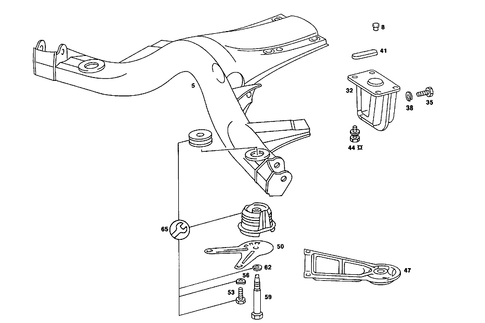 Rear Axle Support for 1985 Mercedes-Benz 380SL #0