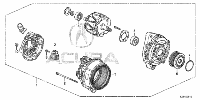 Alternator (Denso) for 2014 Acura MDX #0