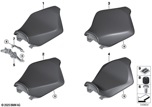 52535A787B0 - Seats and Seat Bench: Driver Seat -  for BMW-Motorrad Image