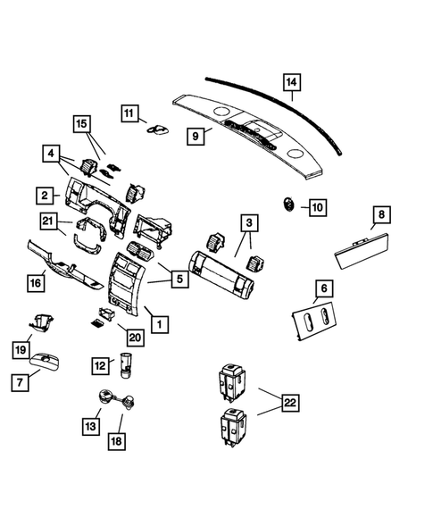 Instrument Panel for 2008 Chrysler Aspen #0