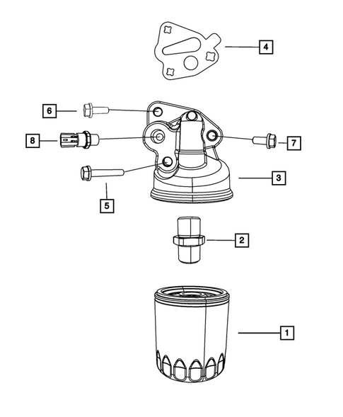 Engine Oiling, Oil Pan and Indicator (Dipstick) for 2008 Dodge Grand Caravan #1