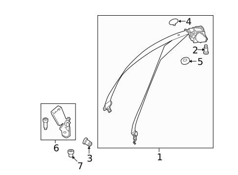 Rear Seat Belts for 2014 Mercedes-Benz C63 AMG #1