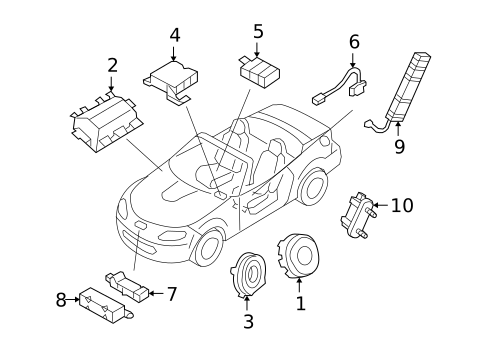 Air Bag Components for 2010 Mazda MX-5 Miata #0