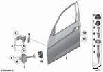41009628745 - Bodywork: Door Front Left for BMW Image