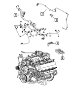 68053301AA - Electrical: Engine Wiring Bracket for Dodge: Ram 1500, Ram 2500 | Ram: 1500, 1500 Classic, 2500, 3500 Image