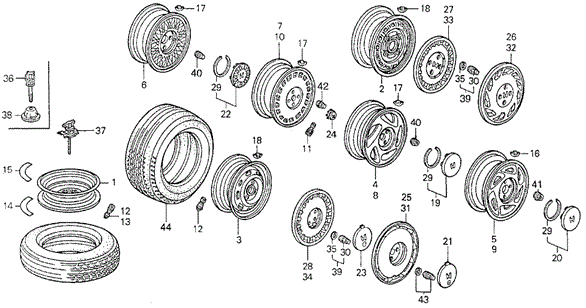Wheels for 1988 Honda Prelude #0
